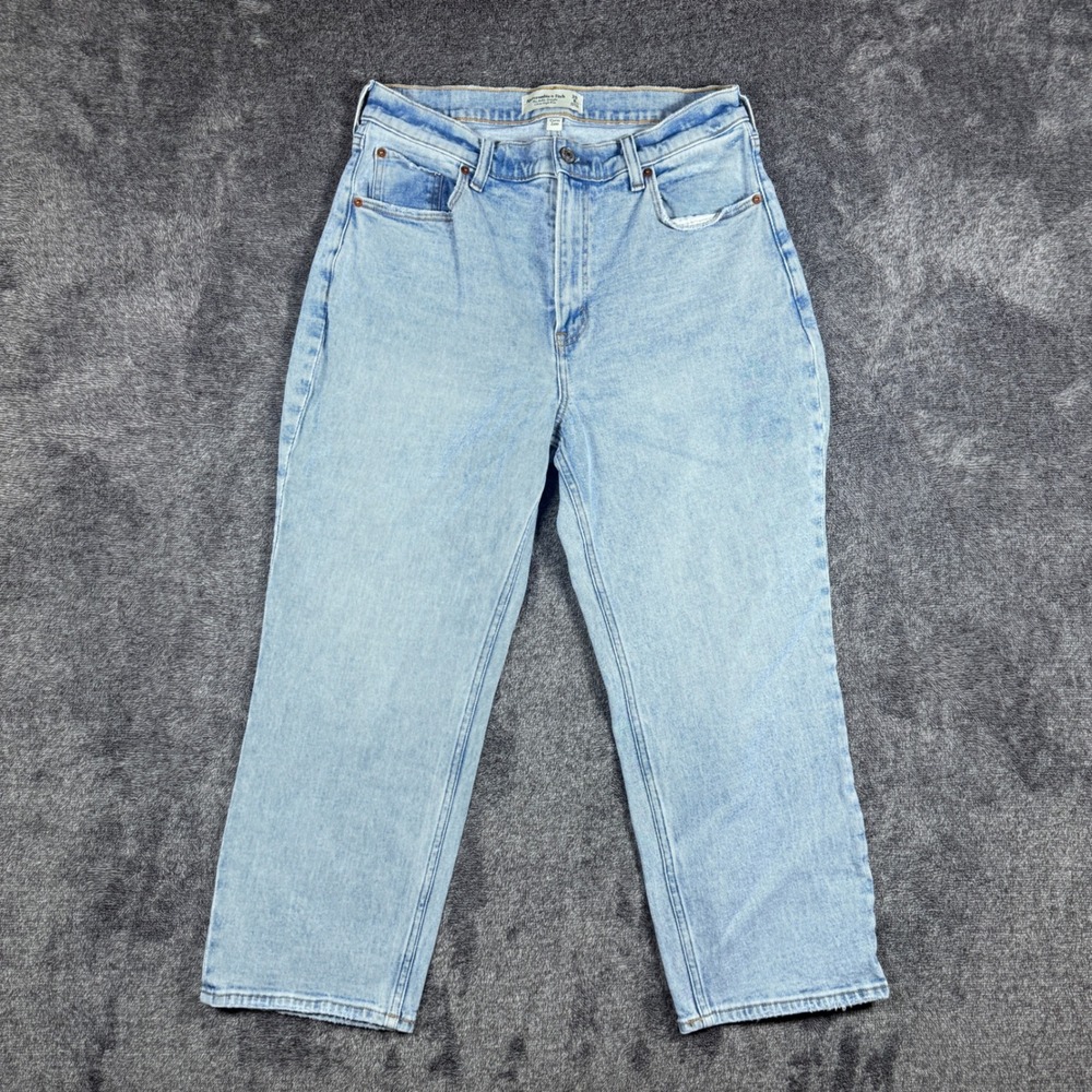 Abercrombie & Fitch Curve Love Ankle Straight Jeans Women's 29/8 Short High Rise